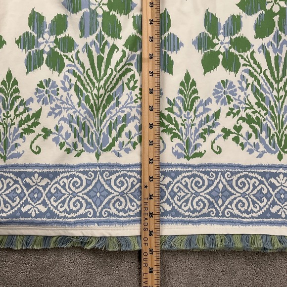 Spartina 449 Island Dress Women XLarge Beige Blue Peeples Song Floral Fringe - Picture 12 of 13